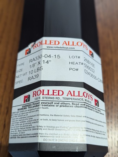 Rolled alloys ra330 15 - alloys, ra330-04-15